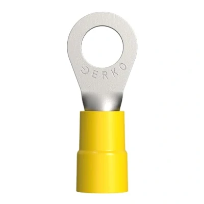 Afbeelding van ERKO Ringkabelschoenen set 100 stuks 4 ÷ 6 mm² M6 Professional koper, galvanisch vertind I volgens DIN 46234, polyamide isolatie voor meeraderkabel Cu, beschermt elektrische verbindingen