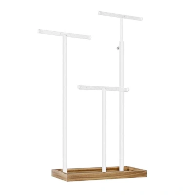 Afbeelding van Parya Home Sieraden Display Sierradenrek Oorbellenstandaard 2 in 1 Hout Wit