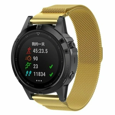 Afbeelding van Milanese bandje Goud Garmin Forerunner 745 / 935 945 955 965