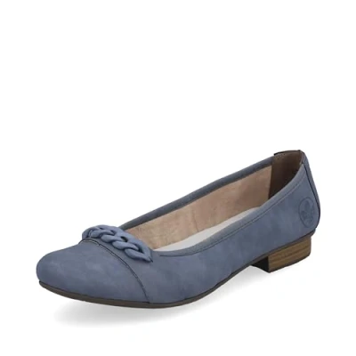 Afbeelding van Rieker Ballerina&#039;s, Dames, Maat: 36, Blau Leer