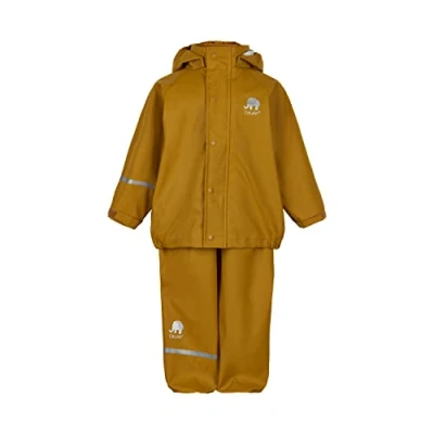 Afbeelding van Celavi Unisex Kids Basic Pu Rain Set Regenjas, Buckthorn Brown, 90 cm