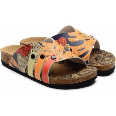 Afbeelding van GOBY Bladeren Slippers Sandalen Hoge kwaliteit Handmade Maat 40