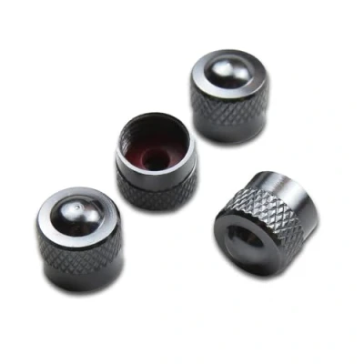 Afbeelding van Pitlane Performance® aluminium ventieldoppen, 4 stuks, autobanden, Schrader ventiel, ventieldop, bandenventieldoppen voor auto, SUV, motorfiets, fiets (antraciet, racen)