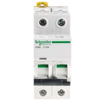 Afbeelding van Schneider electric installatieautomaat ic60l 2 polig c16 a9f94216