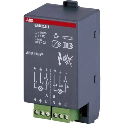 Afbeelding van Abb busch jaeger knx schakelaktormodule 2x6a sa m 2 6 1 2cdg110002r0011
