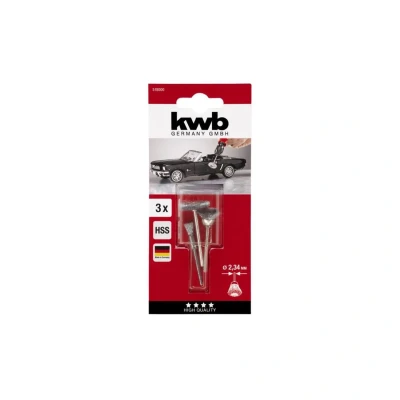 Afbeelding van KWB Draadborstelset fijn staaldraad schijf stift kom 3 delig