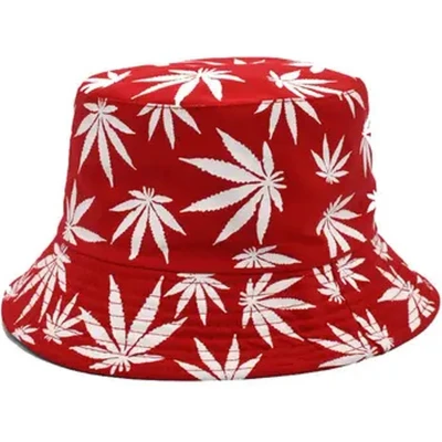 Afbeelding van Fisherman&#039;s hat Vissershoedje Bucket Zonnehoed Festival hoed Wiet Rood/Wit