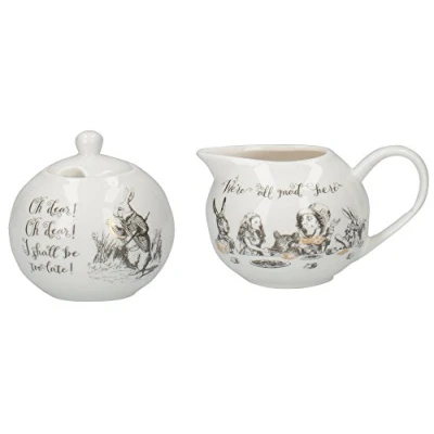 Afbeelding van V&amp;A Melk en Suiker Set, Porselein, 0.2 L Alice in Wonderland