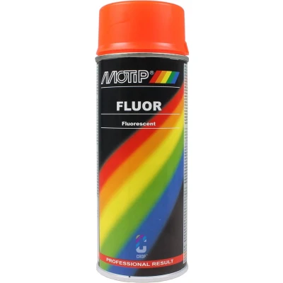Afbeelding van Motip fluoriserende lak rood oranje spuitbus 400 ml