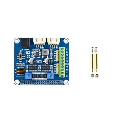 Afbeelding van Waveshare Stepper Motor HAT for Raspberry Pi Drives Two Motors Up to 1/32 Microstepping
