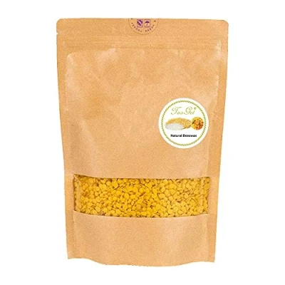 Afbeelding van TooGet Puur Witte Bijenwas Bijen, Natuurlijke Pellets, Bijen Wax Pastilles Premium Kwaliteit, Cosmetische Kwaliteit 14 OZ 400g Geel