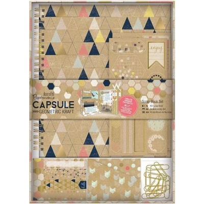Afbeelding van Papermania: Capsule Geometric Kraft Scrap Book Set (PMA 105354)
