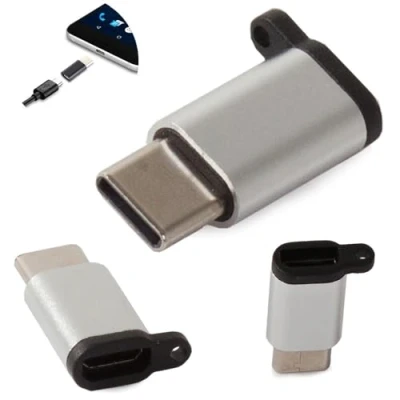 Afbeelding van PARENCE. Micro USB (vrouwelijk) naar C adapter (mannelijk) Universele compatibiliteit, compact, gemakkelijk te gebruiken Willekeurige kleur
