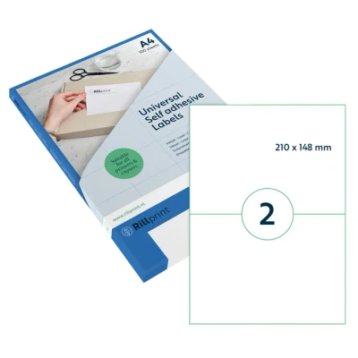 Afbeelding van Etiket Rillprint 210x148mm mat transparant 50 etiketten