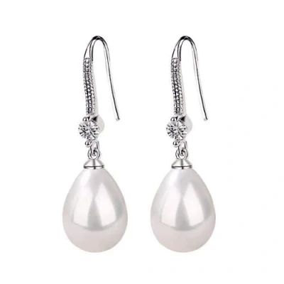 Afbeelding van Oivzziy Dames Oorbellen 925 Zilver Wit Water Drop Parel Met Kubieke Zirkonia Kristal Diamant, Fijne Sieraden Geschenken voor Vrouwen