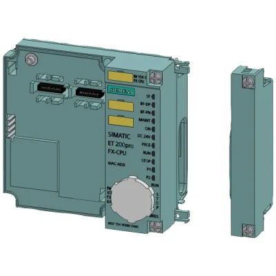 Afbeelding van Siemens simatic dp basismodule cpu im154 8fx pn voor et200 pro 1 5mb werkgeheugen profinet interface profibus ip65 67 6es7154 8fx00 0ab0