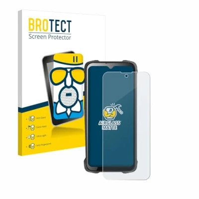 Afbeelding van BROTECT AirGlass Matte kogelwerende glasfolie (1 Stuk, Cubot King Kong 9), Smartphone beschermfolie, Grijs