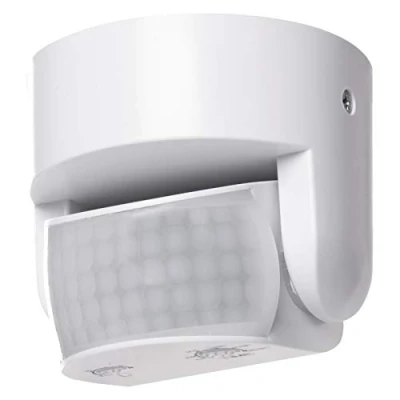 Afbeelding van Infrarode bewegingsmelder EMOS IP65 voor binnen en buitengebruik, detectiehoek 180, detectiebereik 12 m, gevoeligheid 3 2000 lux, ook oppervlaktemontage