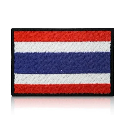 Afbeelding van Finally Home Thaise vlag klittenbandpatches, 7,9 x 5,2 cm, vlag, velpatch, outdoor backpacker patches