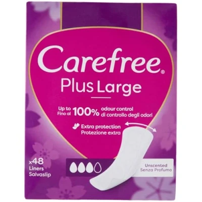 Afbeelding van Carefree Inlegkruisjes Plus Large met lichte geur, per stuk verpakt (1 x 48 stuks)