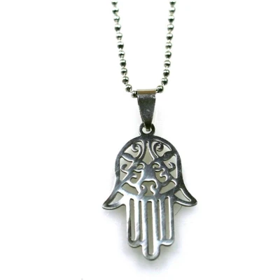 Afbeelding van IbizaMen RVS ballachain hamsa handje. (75CM) UNISEX