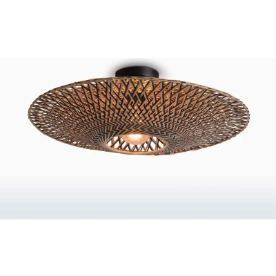 Afbeelding van GOOD&amp;MOJO Plafonniere Bali Bamboe Ø60cm Bruin