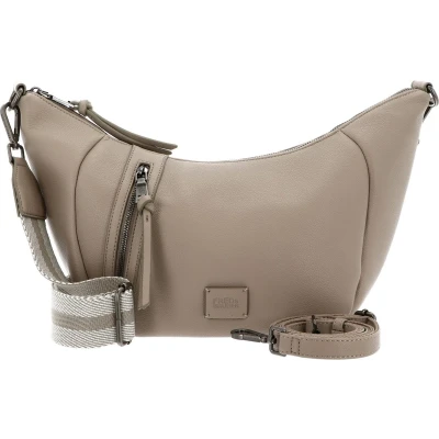 Afbeelding van FREDsBRUDER Leren Schoudertas Bestie Banana Bag Sandy Taupe