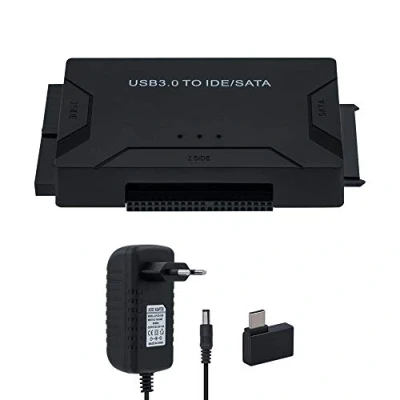 Afbeelding van Mcbazel USB 3.0 naar IDE/SATA converter harde schijf adapter, externe kit voor 2.5&quot;/3.5&quot; SATA/SSD HDD compatibel met PC EU stekker