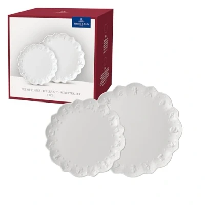 Afbeelding van Villeroy &amp; Boch Toy&#039;s Delight Royal Classic bordenset 8dlg., serviesset voor 4 personen, ontbijtbord, eetbord, kerstbord met motief, porselein, vaatwasmachine magnetronbestendig