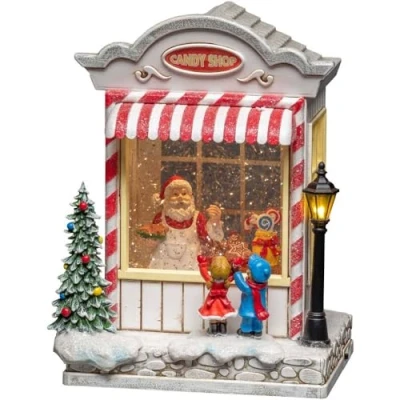 Afbeelding van Kerstlantaarn snoepwinkel Konstsmide 22.5 cm (LED, Batterijen, Timer)