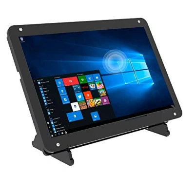 Afbeelding van 7 inch touchscreen monitor voor Raspberry Pi, draagbaar IPS 1024 x 600 HDMI met hoes, gameconsole/pc/camera/win OS