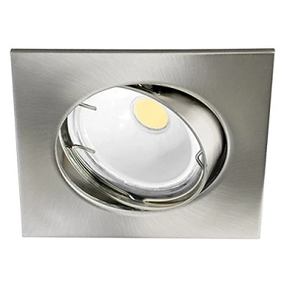 Afbeelding van Wonderlamp Basic W E000011 inbouwspot, vierkant, nikkel, incl. GU10 fitting, aluminium, 8 x 2 cm