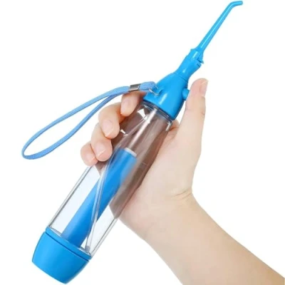 Afbeelding van Draagbare Handmatige Monddouche Draadloos, geen Batterij Water Flosser Reisformaat, Verstelbare Druk voor Tanden, Beugels, Tandvlees, Amandelstenen