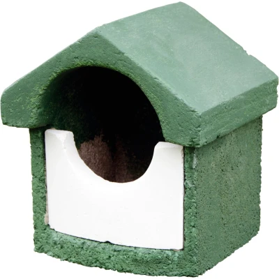 Afbeelding van Wildbird Nestkast Houtbeton Halfrond Broeden 17x15x20 cm Groen Small