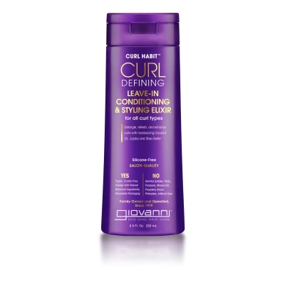 Afbeelding van Giovanni Cosmetics Curl Habit Defining Leave In Cond &amp; Style Elixir 250ml