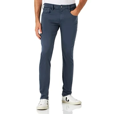 Afbeelding van Replay Anbass Hyperflex Colour Xlite heren Jeans , 783 Blue Delavè, 28W / 32L