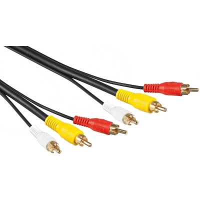 Afbeelding van Tulp composiet audio video kabel verguld 2 meter