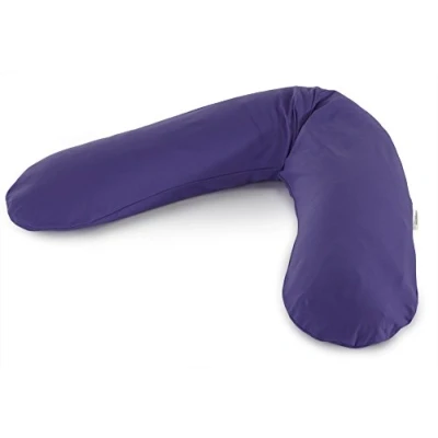 Afbeelding van Theraline Het originele zwangerschapskussen en voedingskussen 190 cm zijslaapkussen parels incl. voedingskussen, oosterse blauw