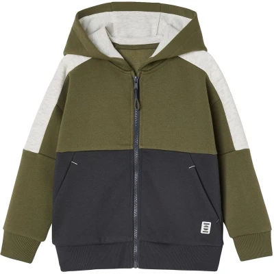 Afbeelding van Vertbaudet Sportieve sweater met rits en capuchon, colourblock effect, jongens