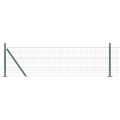 Afbeelding van vidaXL Euro Fence met 7 geflensde palen 0.6x10 m verzinkt staal