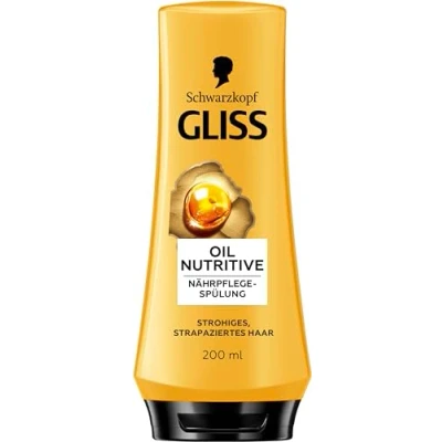 Afbeelding van Gliss Conditioner Oil Nutritive (200 ml), haarspoeling voedt strochtig, beschadigd haar intensief, verzorgende spoeling zorgt voor perfecte kambaarheid
