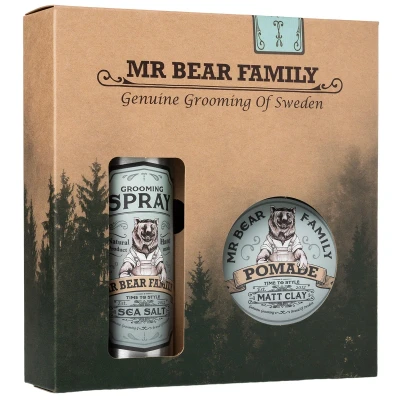 Afbeelding van Mr Bear Family KIT Grooming Spray &amp; Pomade Haarset, Heren, Maat: One Size, Springwood