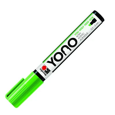 Afbeelding van Marabu 12400102061 YONO marker, Reseda 061, veelzijdige acrylstift met Japanse wigpunt, waterbasis, lichtecht en waterbestendig, voor bijna alle ondergronden, 0,5 5 mm