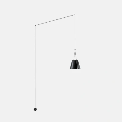 Afbeelding van LEDS C4 Attic hanglamp conisch decentraal zwart