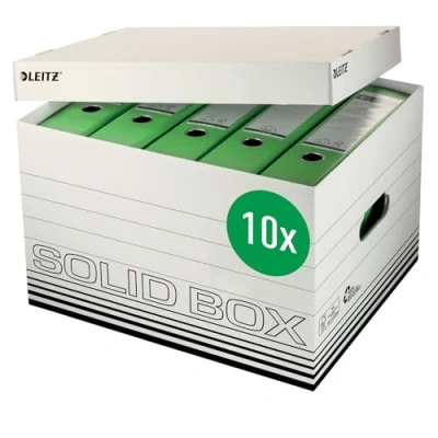 Afbeelding van Archiefopbergdozen Solid Box L 6119 FSC gerecycled karton B 346 x D 450 H 305 mm wit 10 stuks