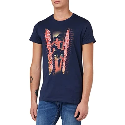 Afbeelding van Marvel MEMARCOTS242 T shirt, Navy, XL, heren, Marine, XL