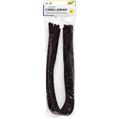 Afbeelding van Chenilledraad Folia 50cm lang 10 stuks chocobruin