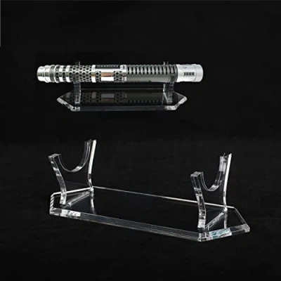 Afbeelding van Lichtzwaard Stand Mes Acryl Desktop Display Zwaard Houder Decoratieve Serie (Transparant 1 pakket)