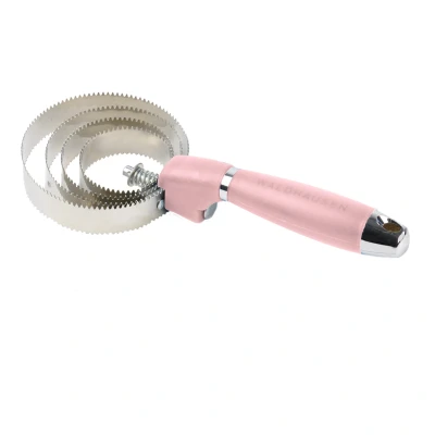 Afbeelding van Waldhausen Metalen Rosborstel Met Gelgrip 24 cm Paardenverzorging Lichtroze