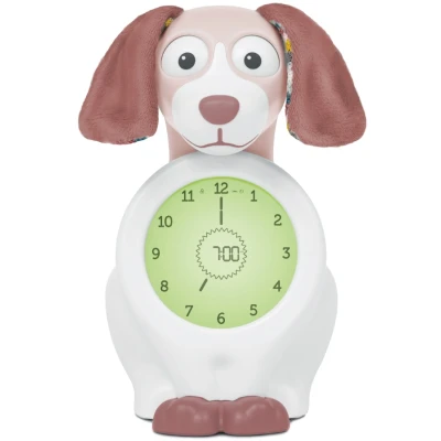 Afbeelding van Zazu Davy de hond slaaptrainer met uurwerk roze